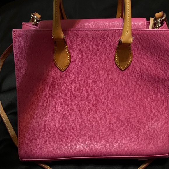Dooney & Bourke Pink Janine Leather Top Handle and Crossbody Strap Purse - Picture 3 of 13